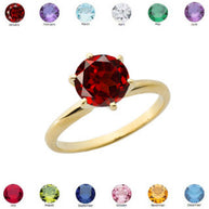 Gold 3.0 ct Lab Created Solitaire Engagement Ring (Available in Yellow/Rose/White Gold)