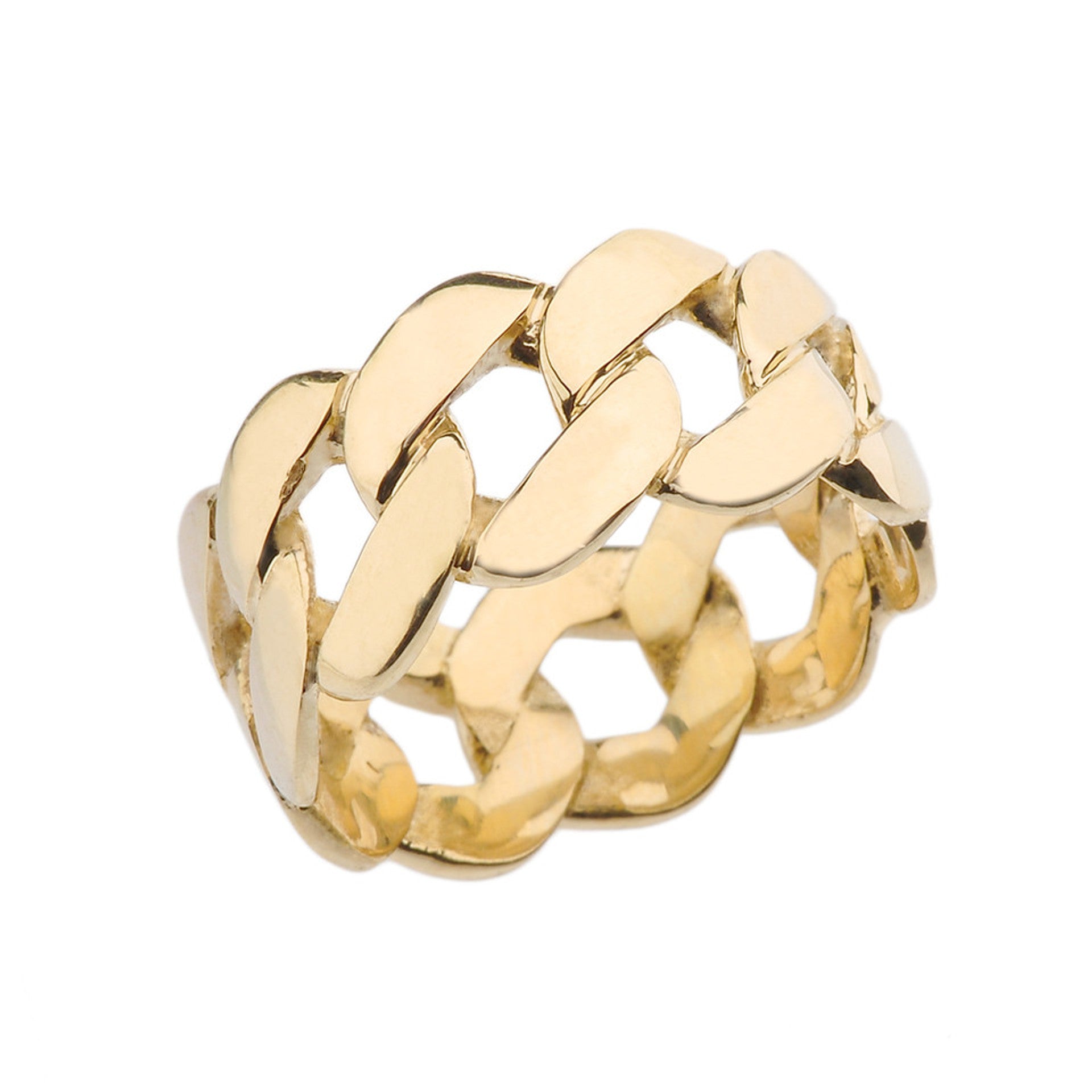 Men’s Gold Cuban Link Ring (Available in Yellow Gold, Rose Gold, White Gold)