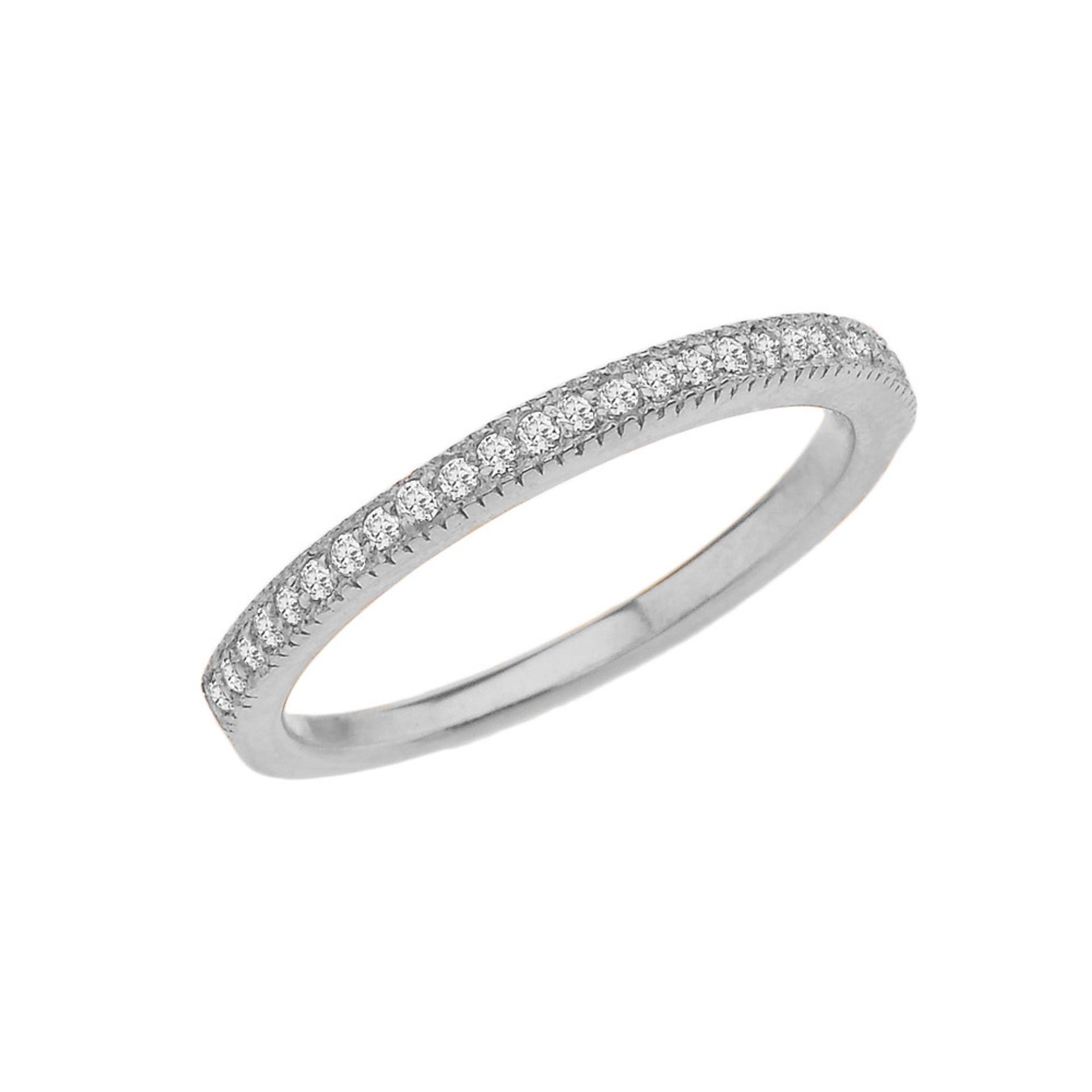 Gold Elegant Diamond Wedding Band(Available in Yellow/Rose/White Gold)