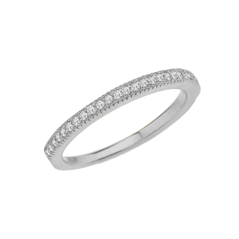Gold Elegant Diamond Wedding Band(Available in Yellow/Rose/White Gold)