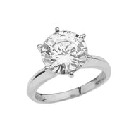 Gold Over 7 Ct Round Solitaire Engagement/Proposal Ring(Available In Yellow/Rose/White Gold)