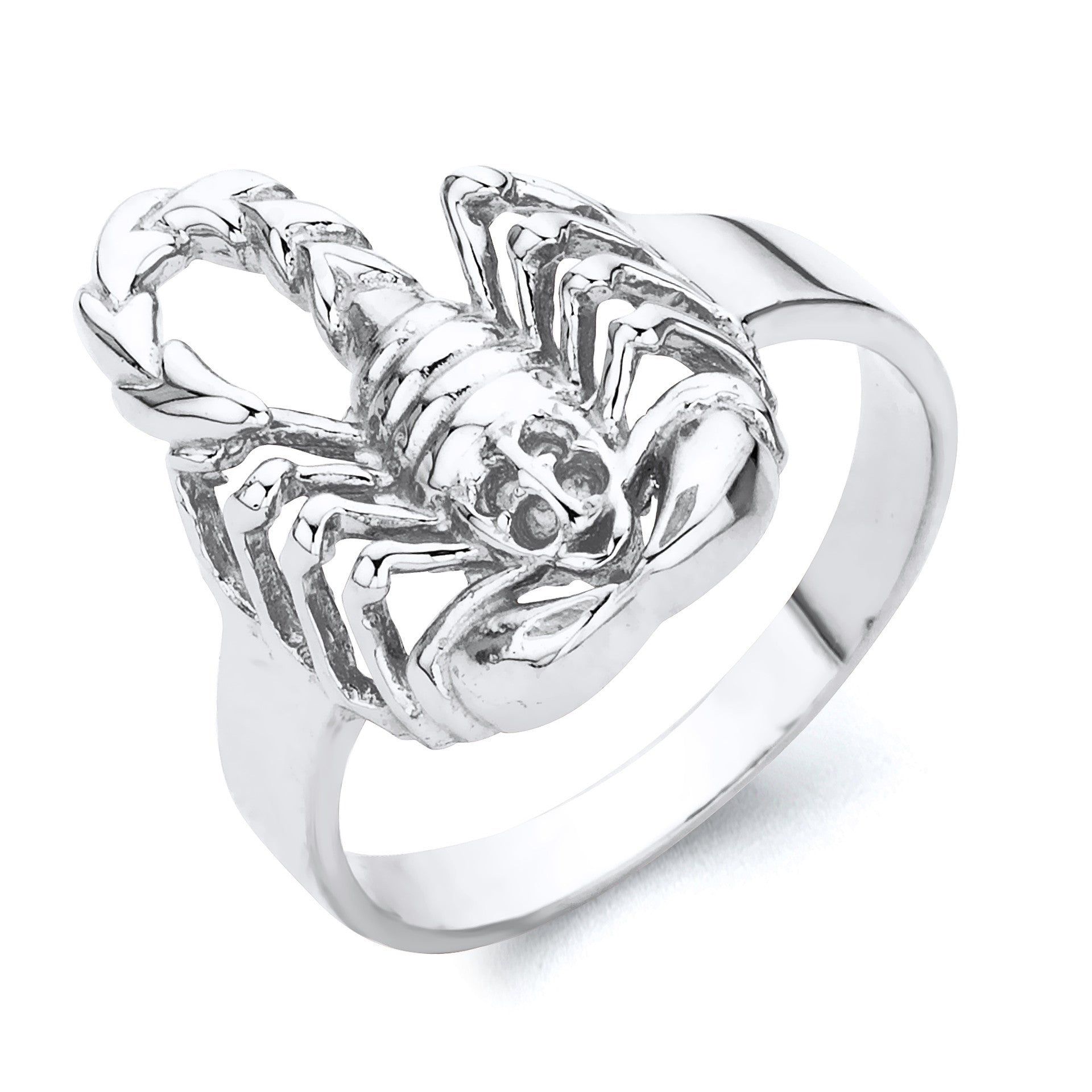 .925 Sterling Silver Men's Scorpion Ring
