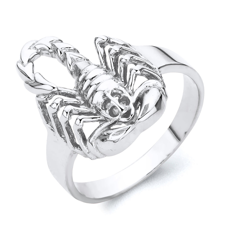 .925 Sterling Silver Men's Scorpion Ring