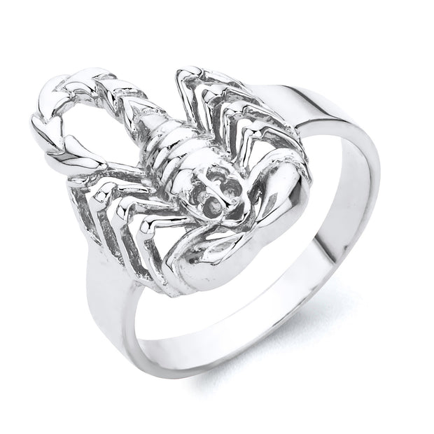.925 Sterling Silver Men's Scorpion Ring