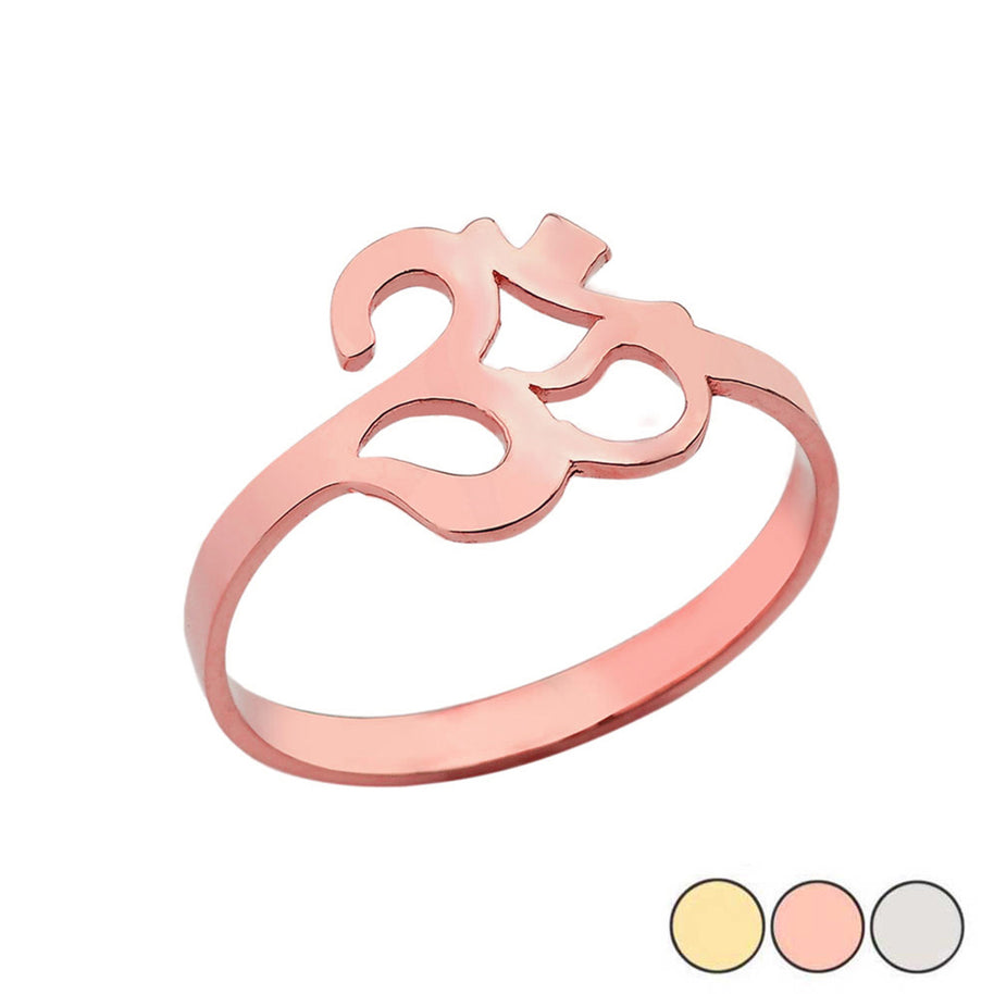 Ohm /Om Ring In (Yellow/Rose/White) Gold