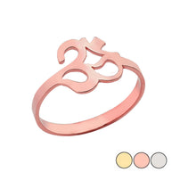 Ohm /Om Ring In (Yellow/Rose/White) Gold