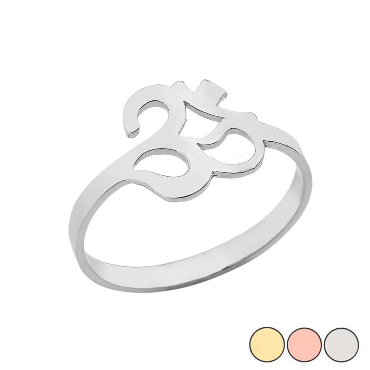 Ohm /Om Ring In (Yellow/Rose/White) Gold
