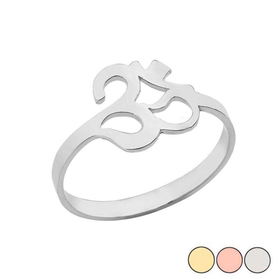 Ohm /Om Ring In (Yellow/Rose/White) Gold