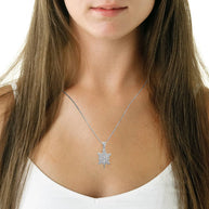 Silver Turtle Pendant Necklace