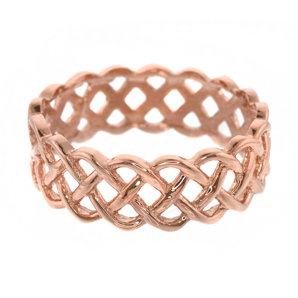 14k Gold Celtic Weave Wedding Band (Available in Yellow/Rose/White Gold)