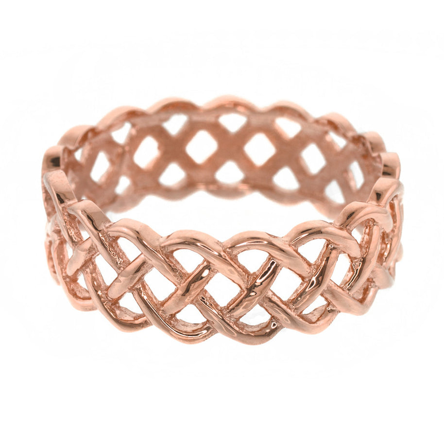 14k Gold Celtic Weave Wedding Band (Available in Yellow/Rose/White Gold)