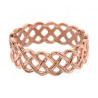 14k Gold Celtic Weave Wedding Band (Available in Yellow/Rose/White Gold)
