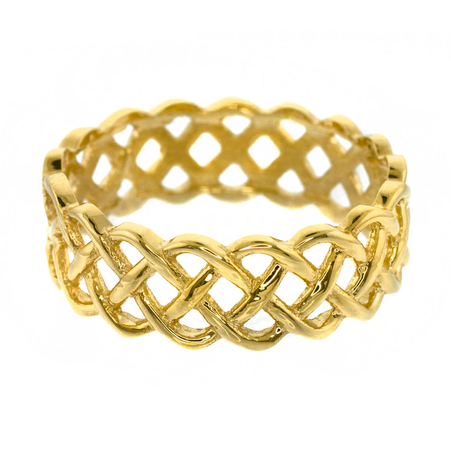 14k Gold Celtic Weave Wedding Band (Available in Yellow/Rose/White Gold)