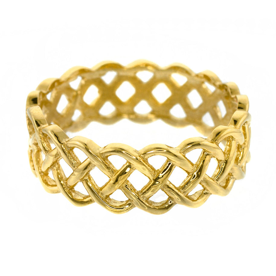 14k Gold Celtic Weave Wedding Band (Available in Yellow/Rose/White Gold)
