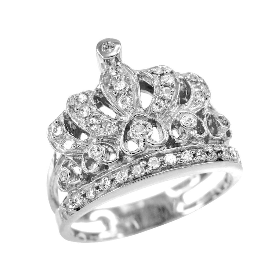 Gold Crown CZ Ring (Available in Yellow/Rose/White Gold)