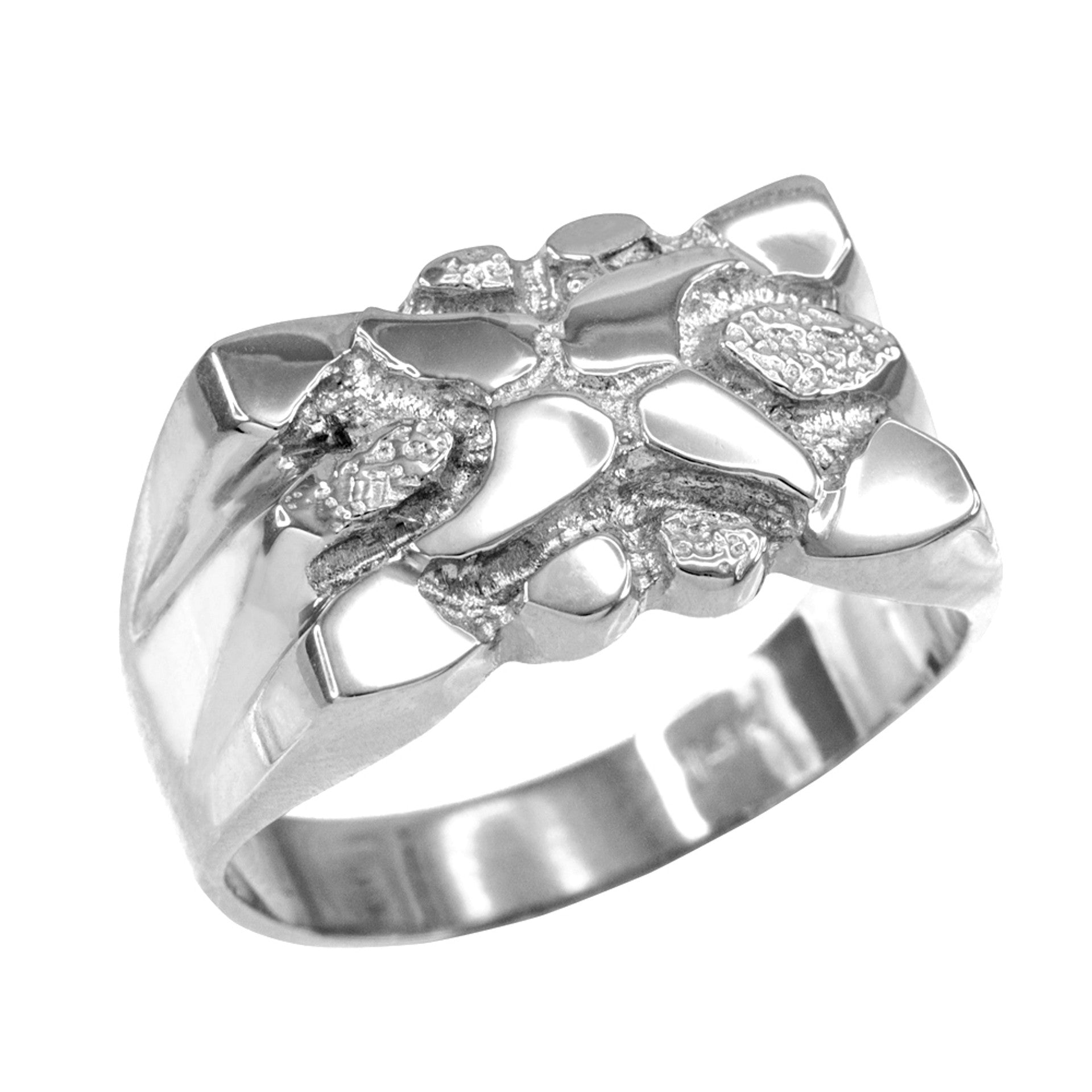 High Polish .925 Sterling Silver Nugget Ring