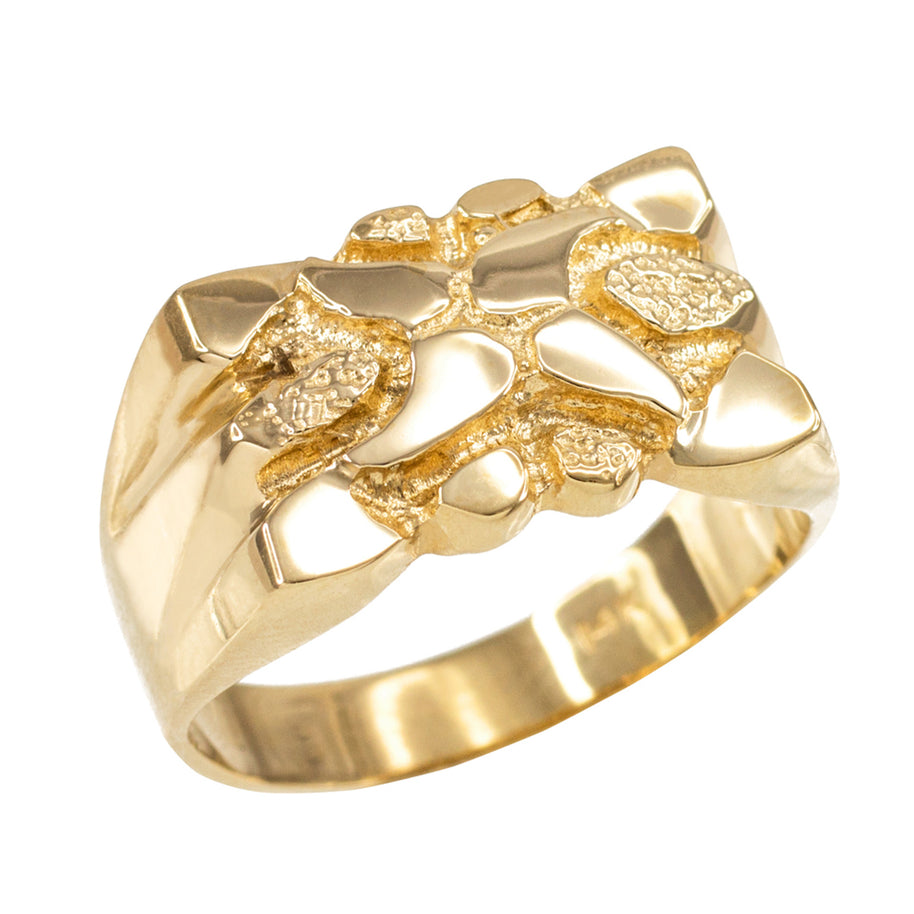 High Polish Gold Nugget Ring (Available in Yellow/Rose/White Gold)