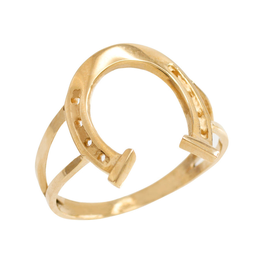 Gold Horseshoe Lucky Ring (Available in Yellow/Rose/White Gold)