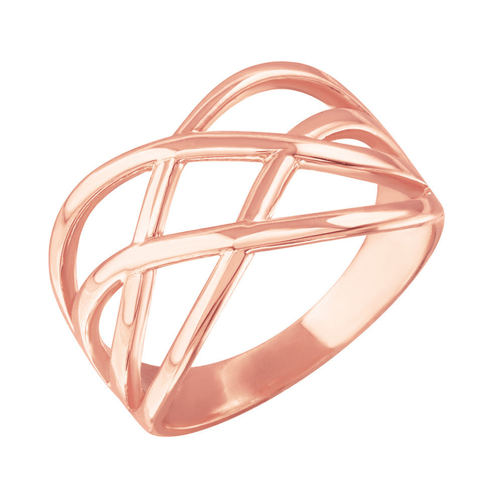 Gold Celtic Knot Wide Band Women's Ring (Available in Yellow/Rose/White Gold)