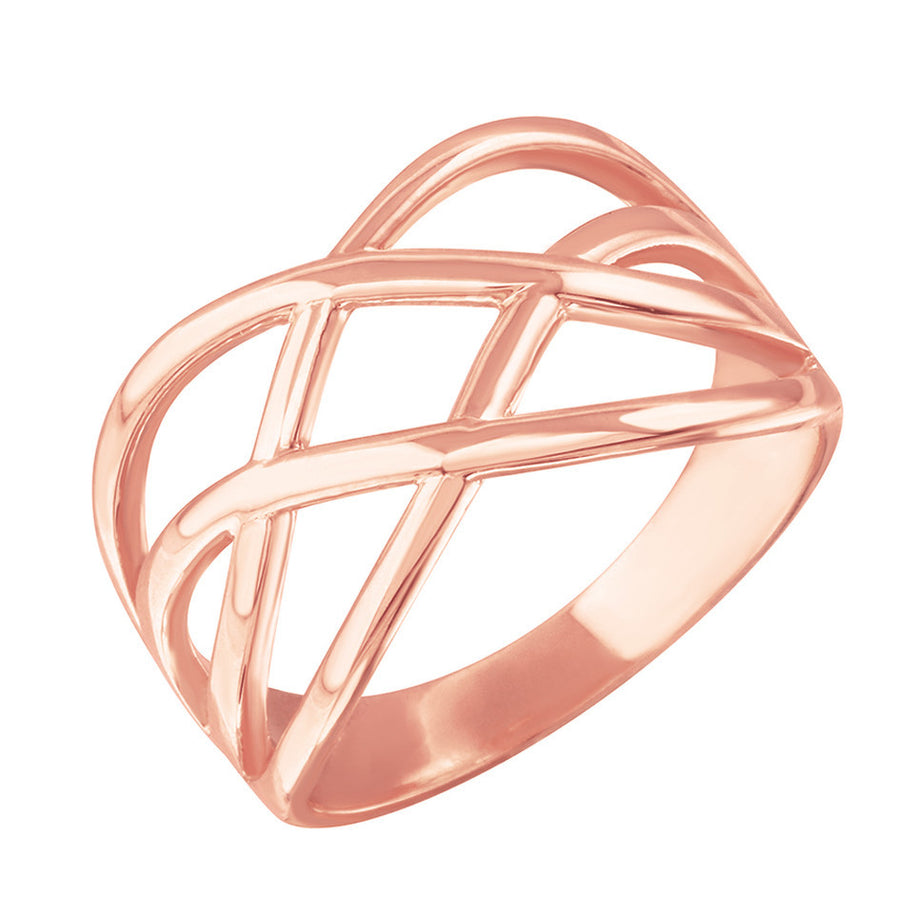 Gold Celtic Knot Wide Band Women's Ring (Available in Yellow/Rose/White Gold)
