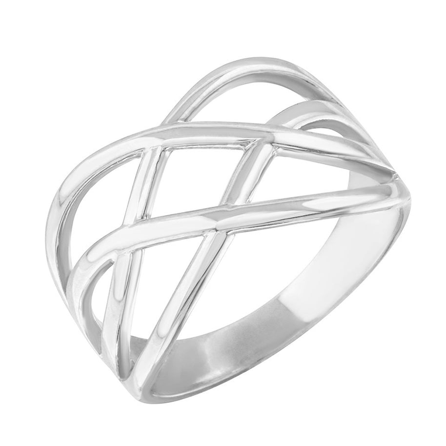 Gold Celtic Knot Wide Band Women's Ring (Available in Yellow/Rose/White Gold)