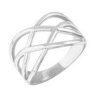 Gold Celtic Knot Wide Band Women's Ring (Available in Yellow/Rose/White Gold)