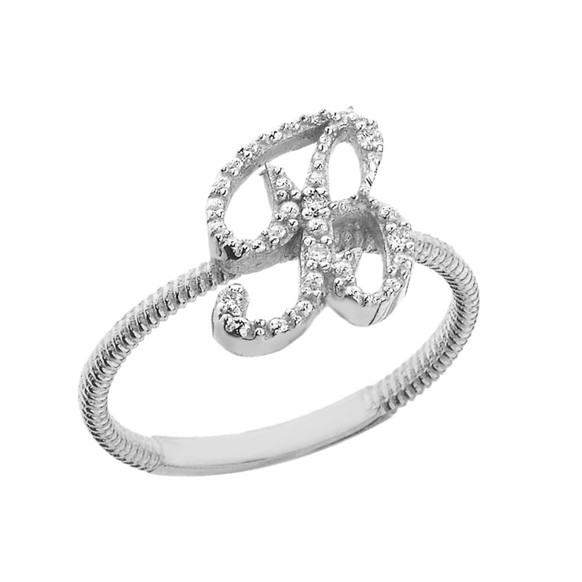 .925 Sterling Silver Cubic Zirconia Letter 