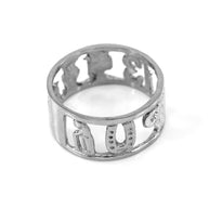 Sterling Silver Lucky 13 Ring