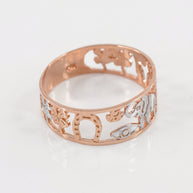 Two-tone Gold Lucky Ring(Available in Yellow/Rose/White)