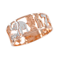 Two-tone Gold Lucky Ring(Available in Yellow/Rose/White)