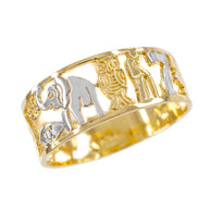 Two-tone Gold Lucky Ring(Available in Yellow/Rose/White)