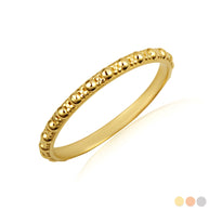 Gold Beaded Bubble Eternity Band Ring (Available in Yellow/Rose/White Gold)