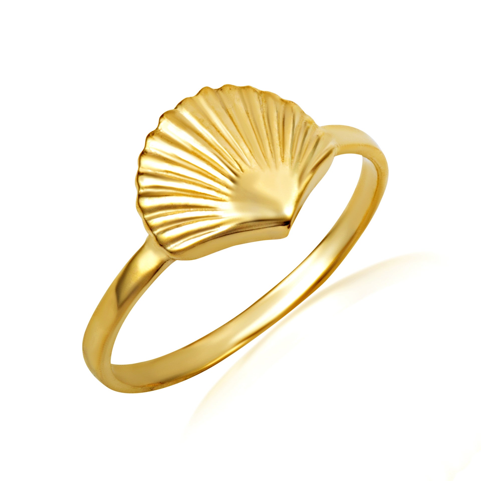 Gold Seashell Beach Ring (Available in Yellow/Rose/White Gold)