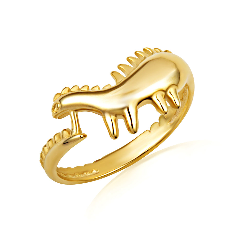 Gold Dinosaur Stegosaurus Band Ring (Available in Yellow/Rose/White Gold)