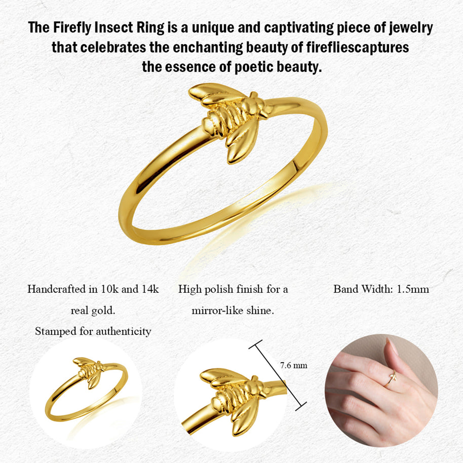 Gold Firefly Ring (Available in Yellow/Rose/White Gold)