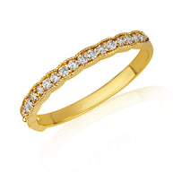 Gold Pave Set Diamond Band Ring (Available in Yellow/Rose/White Gold)