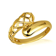 Gold Geometric Design Wraparound Ring (Available in Yellow/Rose/White Gold)
