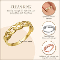 Gold Chain Link Band Ring (Available in Yellow/Rose/White Gold)