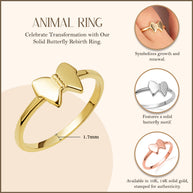 Gold Butterfly Ring (Available in Yellow/Rose/White Gold)