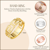 Gold Classic Greek Key Band Ring (Available in Yellow/Rose/White Gold)