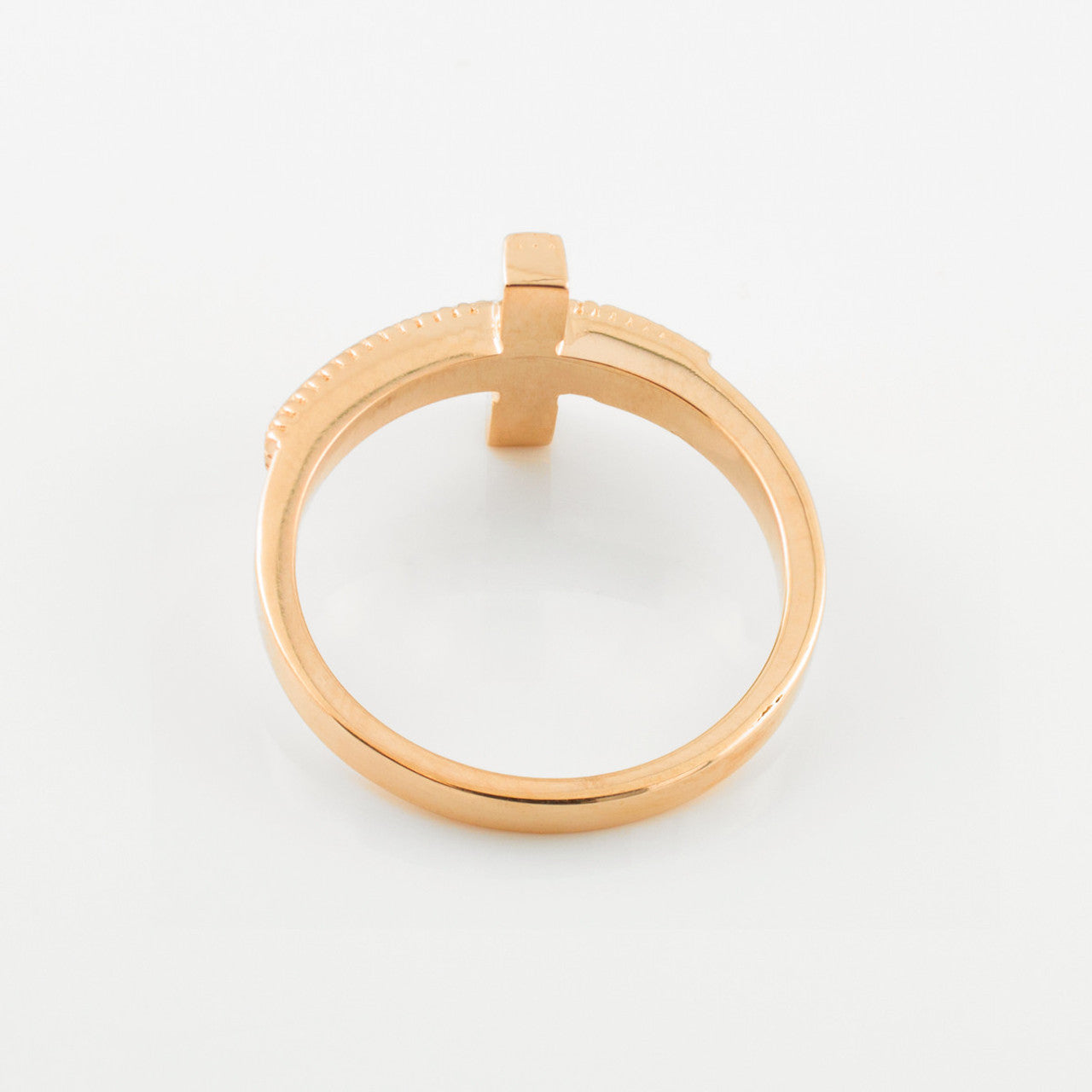 Solid Gold Sideways Cross Ring(Available in Yellow/Rose/White Gold)