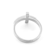 Two-Tone Solid Gold Sideways Cross RingSolid Gold Sideways Cross Ring(Available in Yellow/Rose/White Gold)