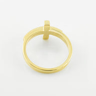 Two-Tone Solid Gold Sideways Cross RingSolid Gold Sideways Cross Ring(Available in Yellow/Rose/White Gold)