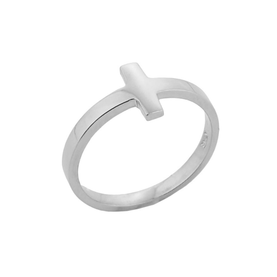 Gold Sideways Cross Knuckle Ring (Available in Yellow/Rose/White Gold)