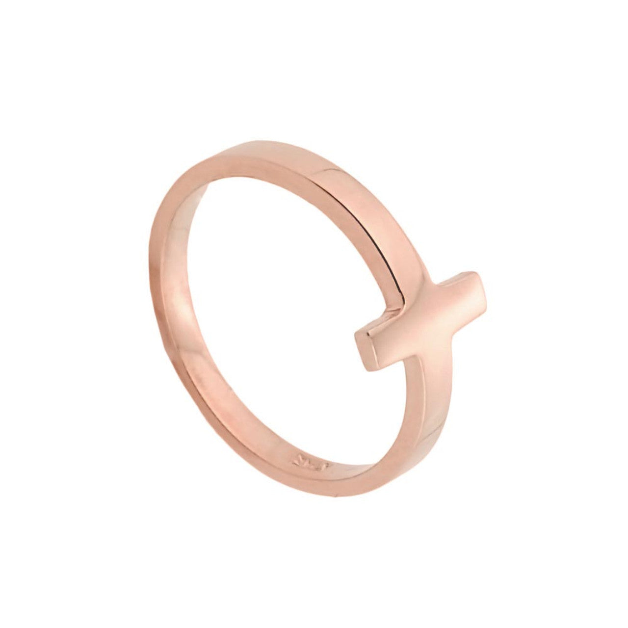 Gold Sideways Cross Baby Ring(Available in Yellow/Rose/White Gold)