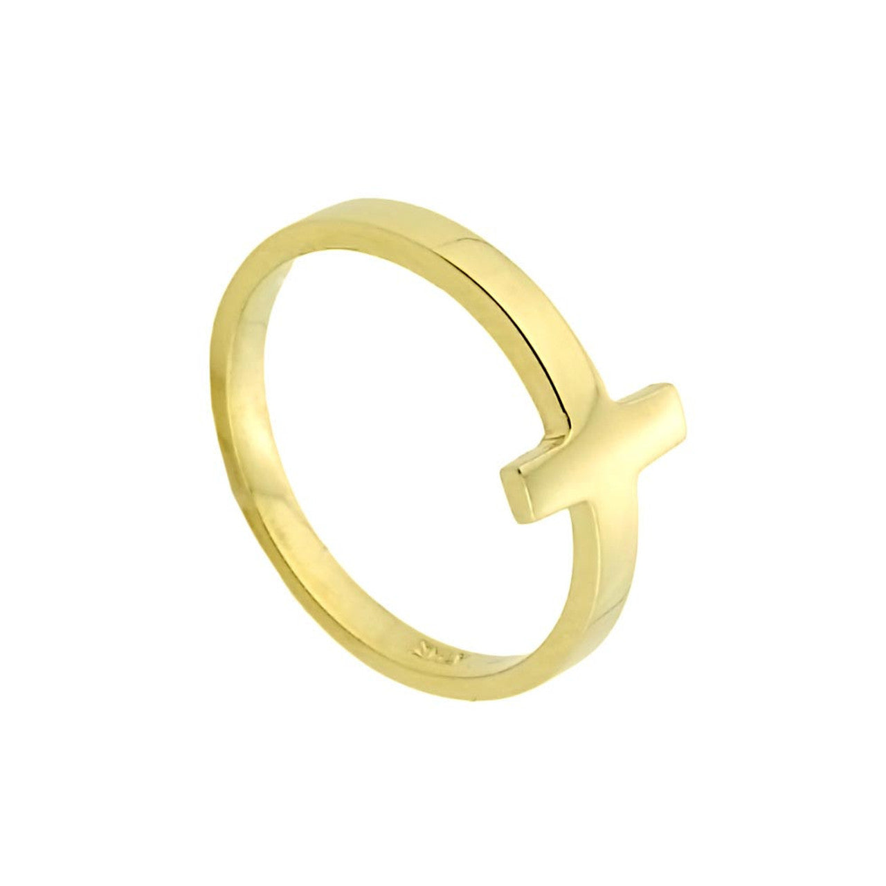 Gold Sideways Cross Baby Ring(Available in Yellow/Rose/White Gold)