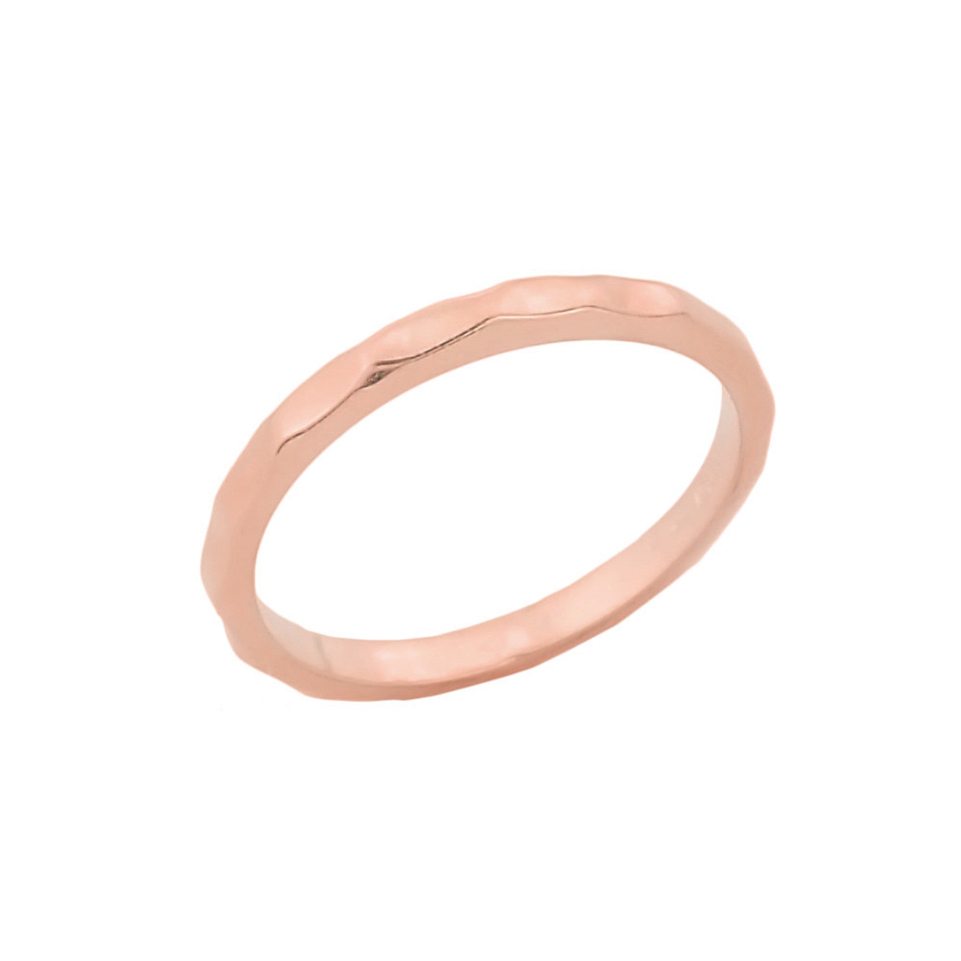 Solid Gold Hammered Toe Ring (Available in Yellow/Rose/White Gold)