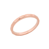 Solid Gold Hammered Toe Ring (Available in Yellow/Rose/White Gold)