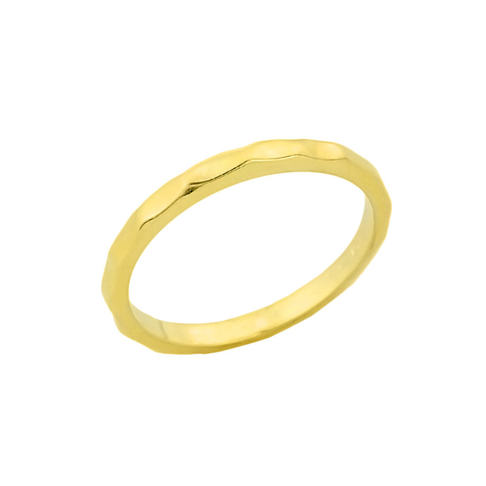 Solid Gold Hammered Knuckle Ring (Available in Yellow/Rose/White Gold)