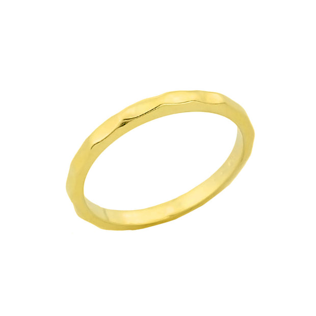 Solid Gold Hammered Knuckle Ring (Available in Yellow/Rose/White Gold)